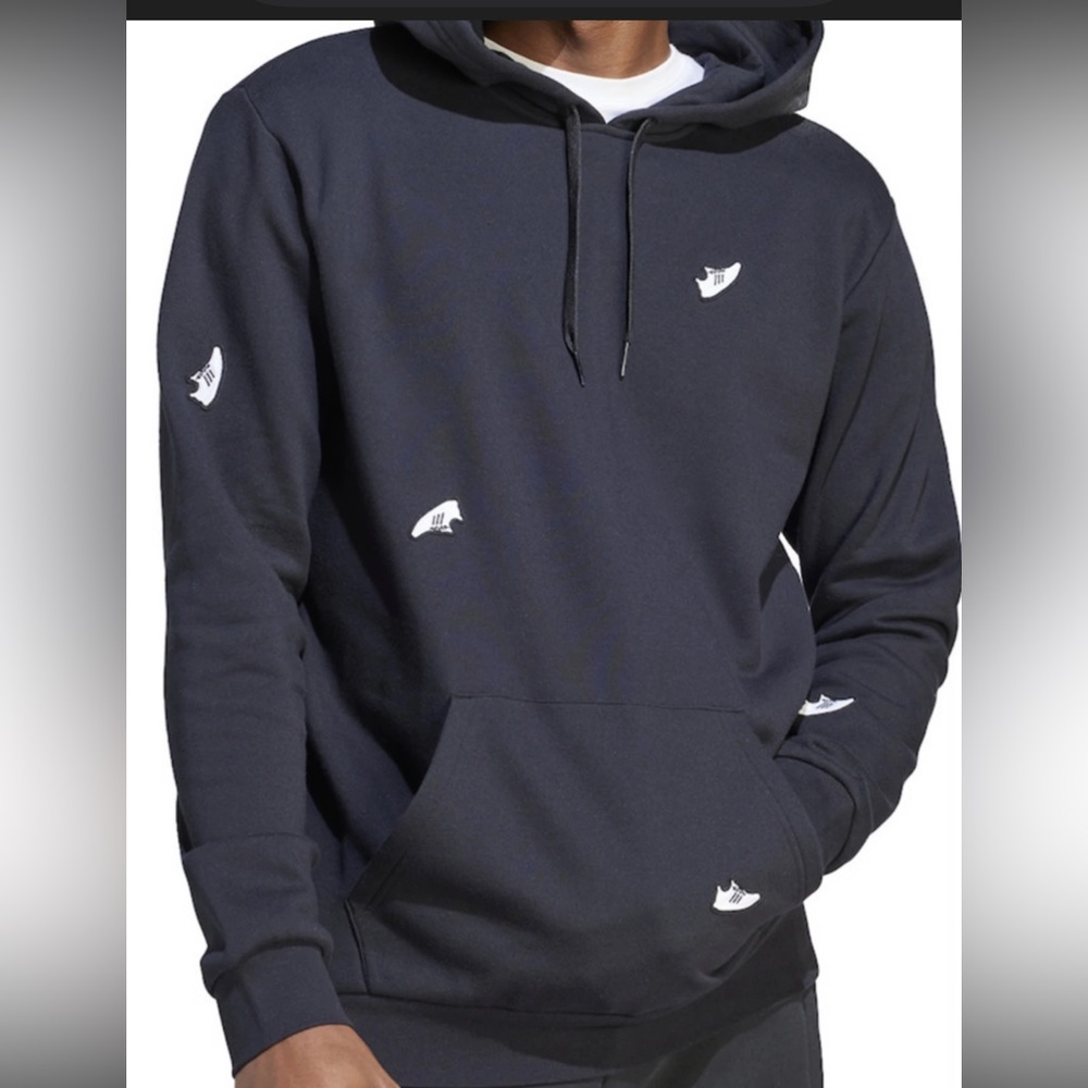 Adidas Black Sweatshirt Hoodie with Solid Design